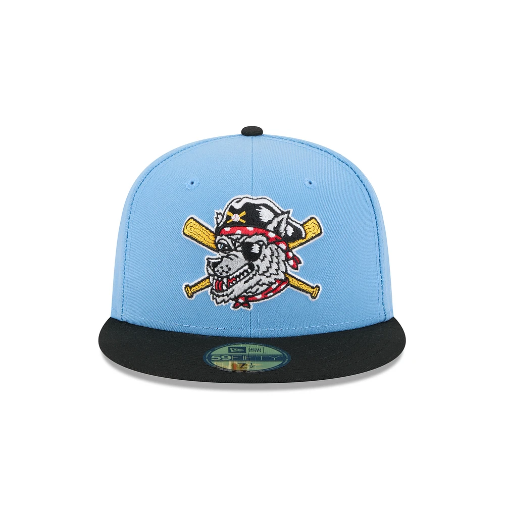 Casquette ajustée 59FIFTY bleu clair pour homme New Era Erie SeaWolves Theme Nights