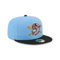 Casquette ajustée 59FIFTY bleu clair pour homme New Era Erie SeaWolves Theme Nights