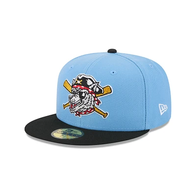 Casquette ajustée 59FIFTY bleu clair pour homme New Era Erie SeaWolves Theme Nights