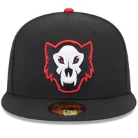 Casquette ajustée 59FIFTY avec logo alternatif Erie SeaWolves New Era pour homme, noire