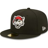 Men's New Era Black Erie SeaWolves Authentic Collection Team Home 59FIFTY Fitted Hat