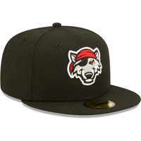 Men's New Era Black Erie SeaWolves Authentic Collection Team Home 59FIFTY Fitted Hat