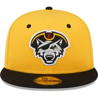 Casquette ajustée 59FIFTY avec logo alternatif Erie SeaWolves jaune New Era pour homme