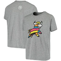 Youth Heathered Gray Piñatas de Erie Copa la Diversion Vintage T-Shirt