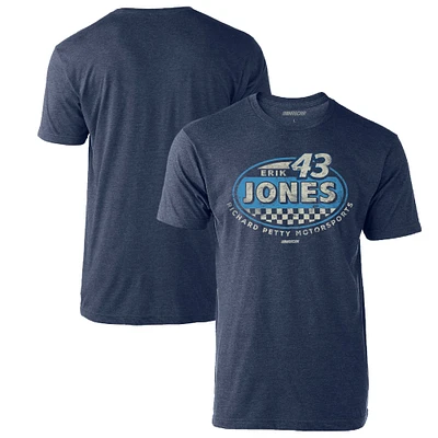 Men's Checkered Flag Heathered Navy Erik Jones Vintage Rookie T-Shirt