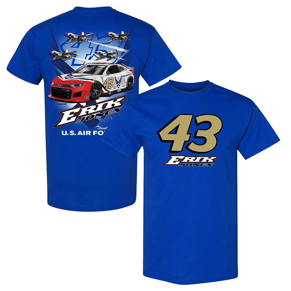 T-shirt pour homme LEGACY Motor Club Team Collection Royal Erik Jones U.S. Air Force Car