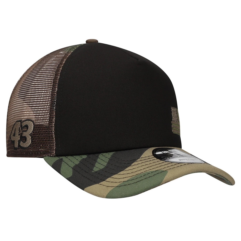 Men's New Era Black/Camo Erik Jones Trucker 9FORTY Adjustable Hat