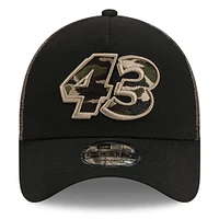 Men's New Era  Black Erik Jones  Camo 9FORTY A-Frame Trucker Adjustable Hat