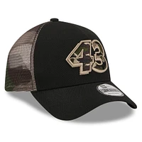 Men's New Era  Black Erik Jones  Camo 9FORTY A-Frame Trucker Adjustable Hat