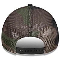 Men's New Era  Black Erik Jones  Camo 9FORTY A-Frame Trucker Adjustable Hat