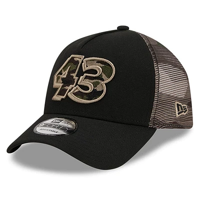 Men's New Era  Black Erik Jones  Camo 9FORTY A-Frame Trucker Adjustable Hat