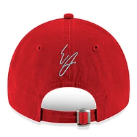 Men's New Era Red Erik Jones Enzyme Washed 9TWENTY Adjustable Hat