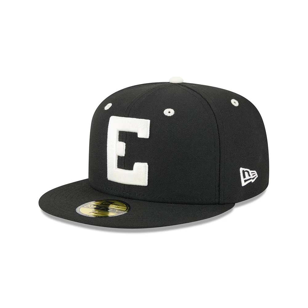 Men's New Era Black Eugene Emeralds Theme Nights 59FIFTY Fitted Hat