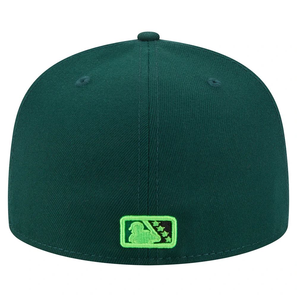 Men's New Era  Green Eugene Emeralds Authentic Collection 59FIFTY Fitted Hat