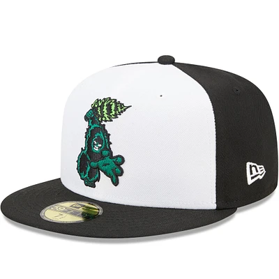 Casquette ajustée 59FIFTY Eugene Emeralds Marvel x Minor League New Era blanche/noire pour homme