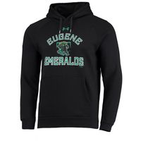 Men's Under Armour Black Eugene Emeralds All Day Raglan Fleece Pullover Hoodie