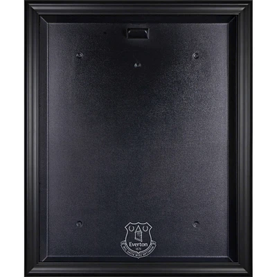 Vitrine de présentation du maillot avec logo de l'équipe Everton à cadre noir