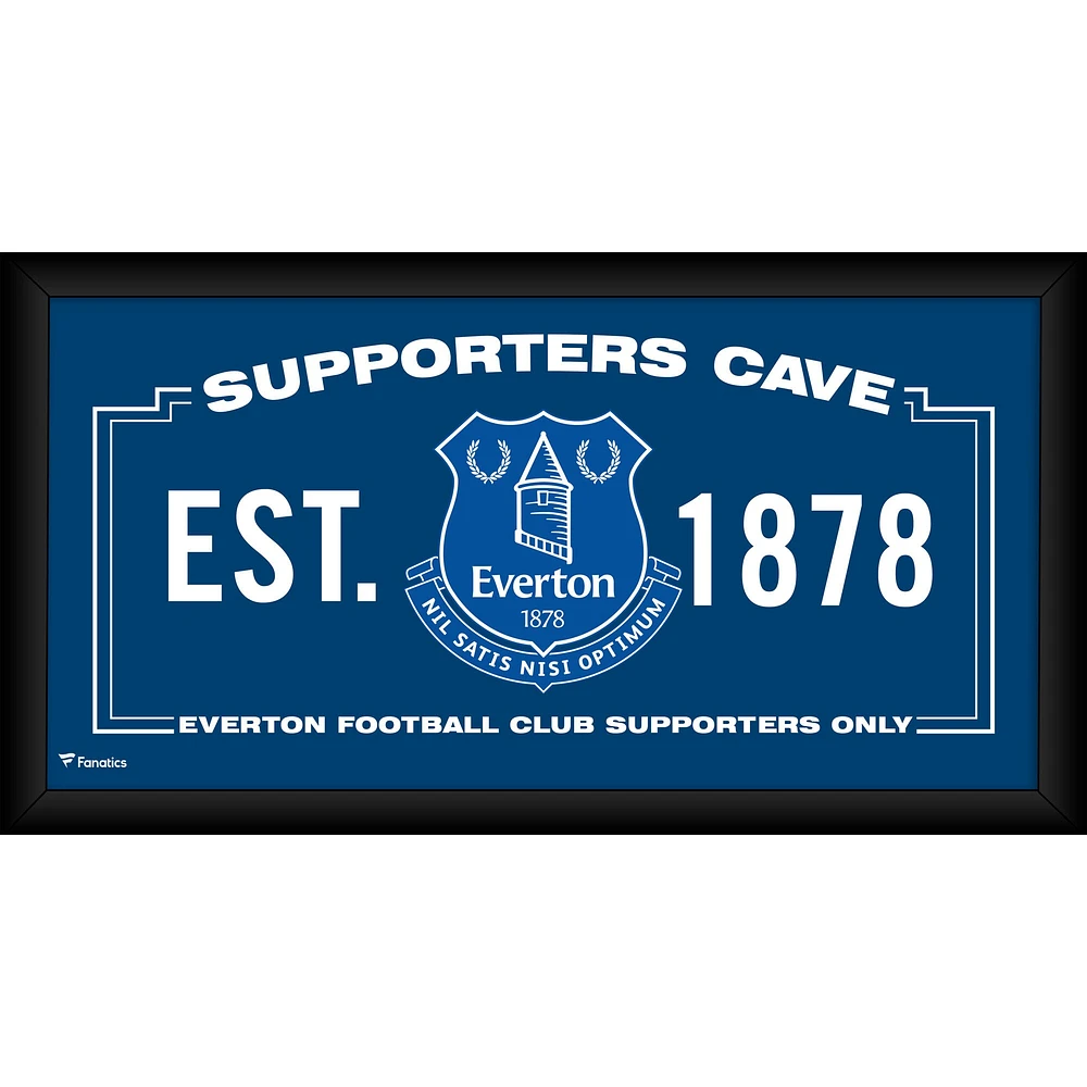 Collage encadré de la grotte des supporters d'Everton 10" x 20"