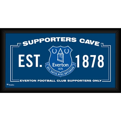 Collage encadré de la grotte des supporters d'Everton 10" x 20"