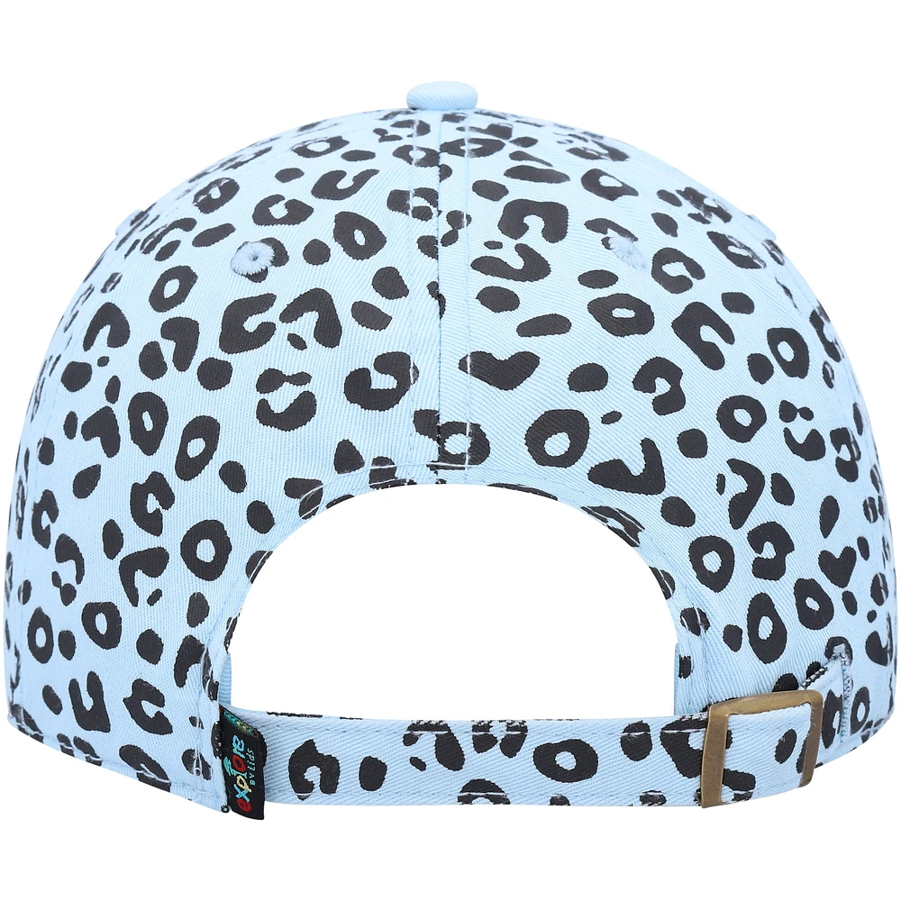 Men's Explore Light Blue Snow Leopard Dad Adjustable Hat