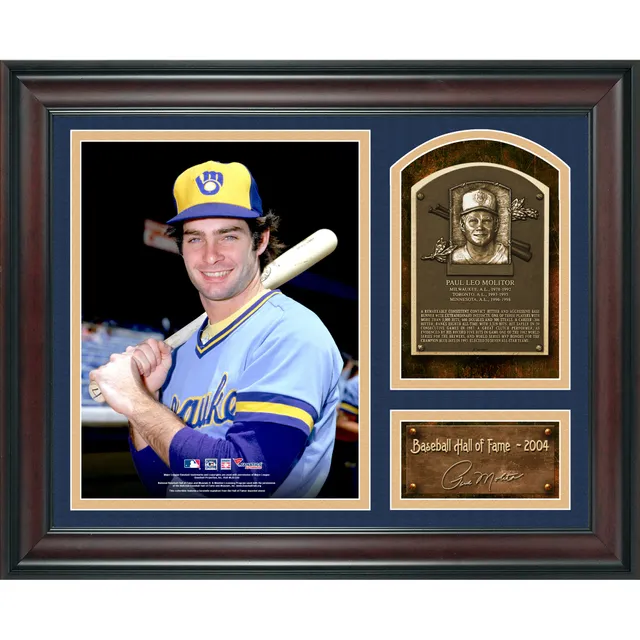 Milwaukee Brewers Paul Molitor Fanatics Authentic 12 x 15 Hall of Fame  Career Profile Sublimated Plaque