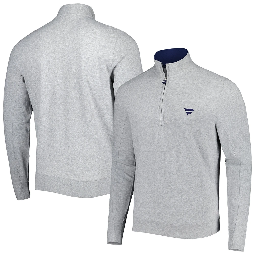 Men's B. Draddy Heather Gray Fanatics Corporate Russel Quarter-Zip Top