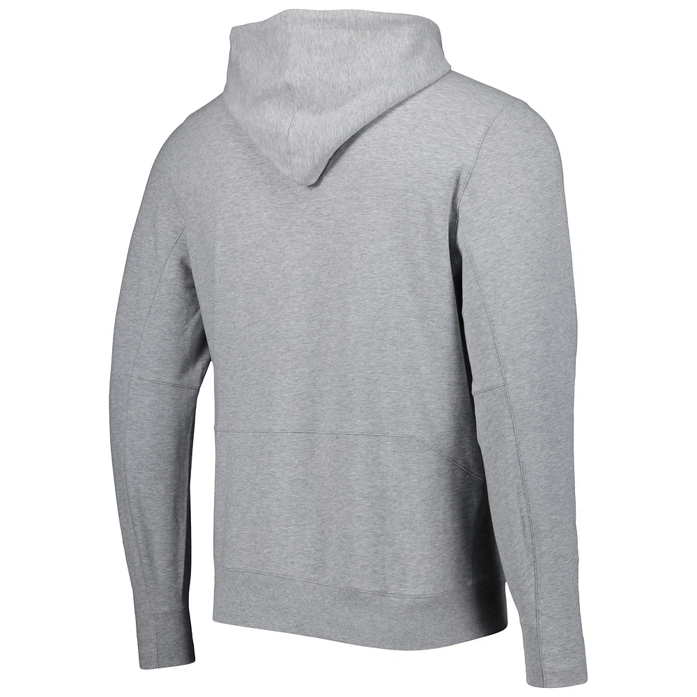 Sweat à capuche zippé quart de tour B. Draddy pour homme, gris chiné, Fanatics Corporate The Proctor