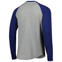 Men's B. Draddy Royal/Heather Gray Fanatics Corporate Say Hey Willie Raglan Long Sleeve T-Shirt