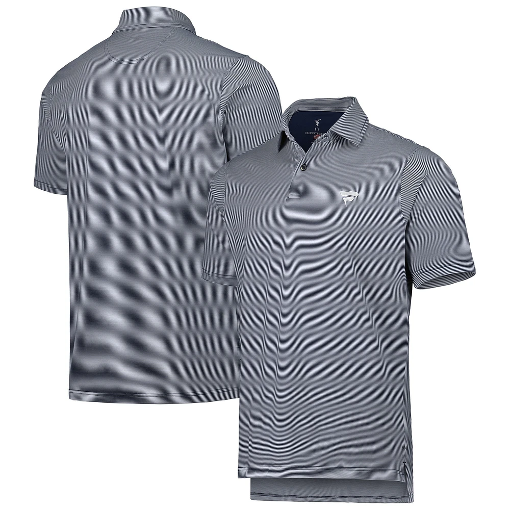 Men's Fairway & Greene Navy Fanatics Corporate Mini Stripe Jersey Polo