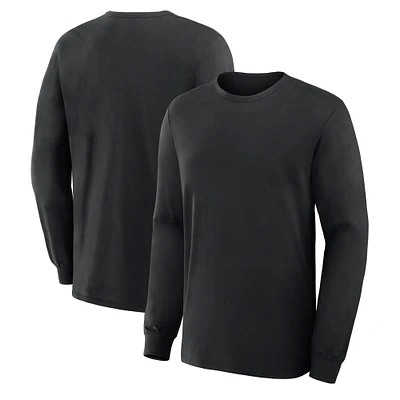 T-shirt à manches longues en coton noir pour homme Fanatics Corporate Legacy