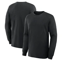 T-shirt à manches longues en coton noir pour homme Fanatics Corporate Legacy