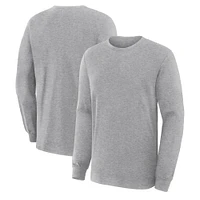 Men's Fanatics Corporate Gray Legacy Long Sleeve Cotton T-Shirt