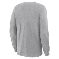 Men's Fanatics Corporate Gray Legacy Long Sleeve Cotton T-Shirt