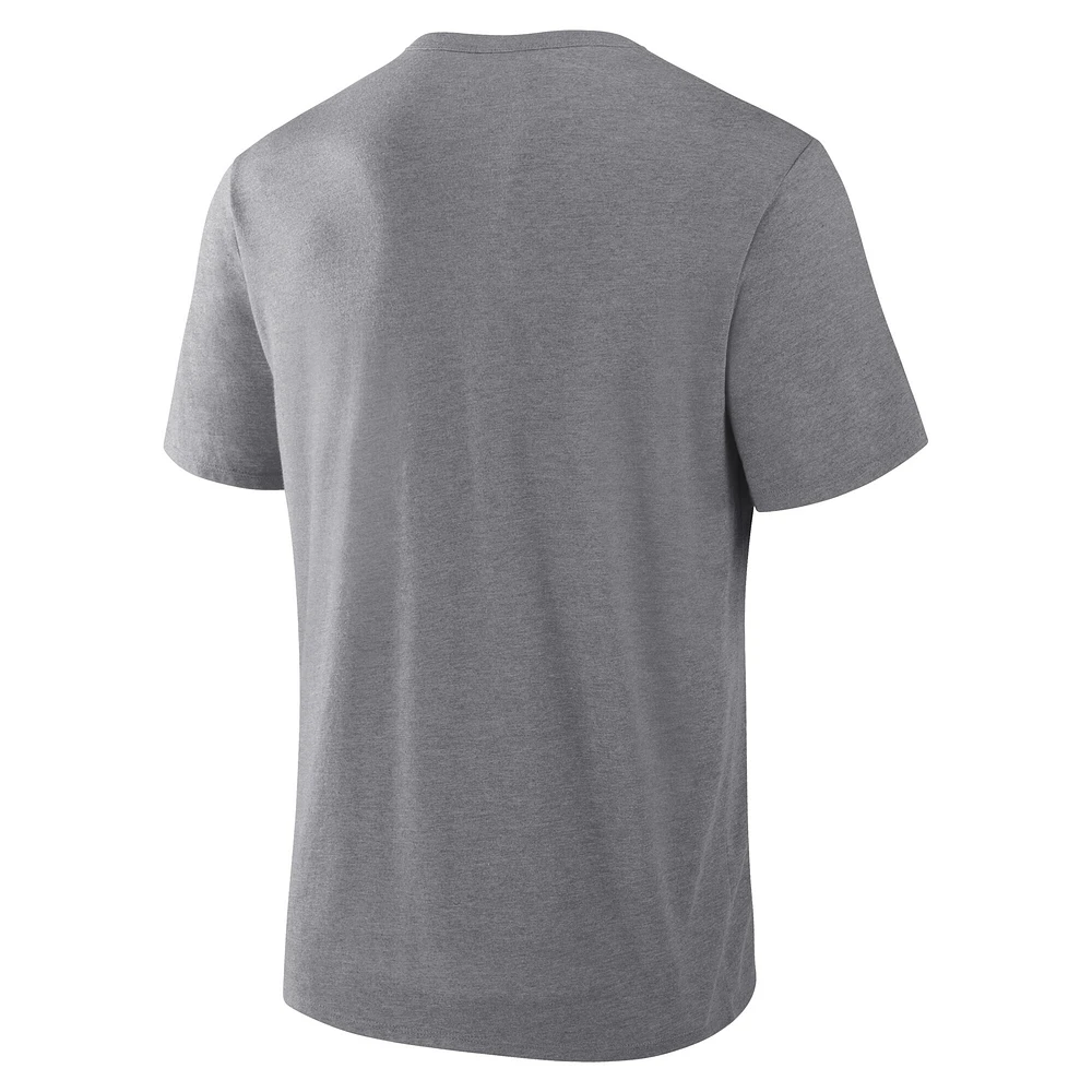 Men's Fanatics Corporate Gray Tribute Tri-Blend T-Shirt