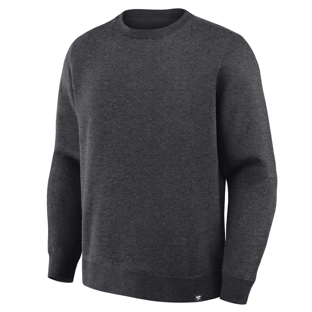 Sweat-shirt ras du cou en polaire Legacy pour homme Fanatics Corporate Heather Charcoal