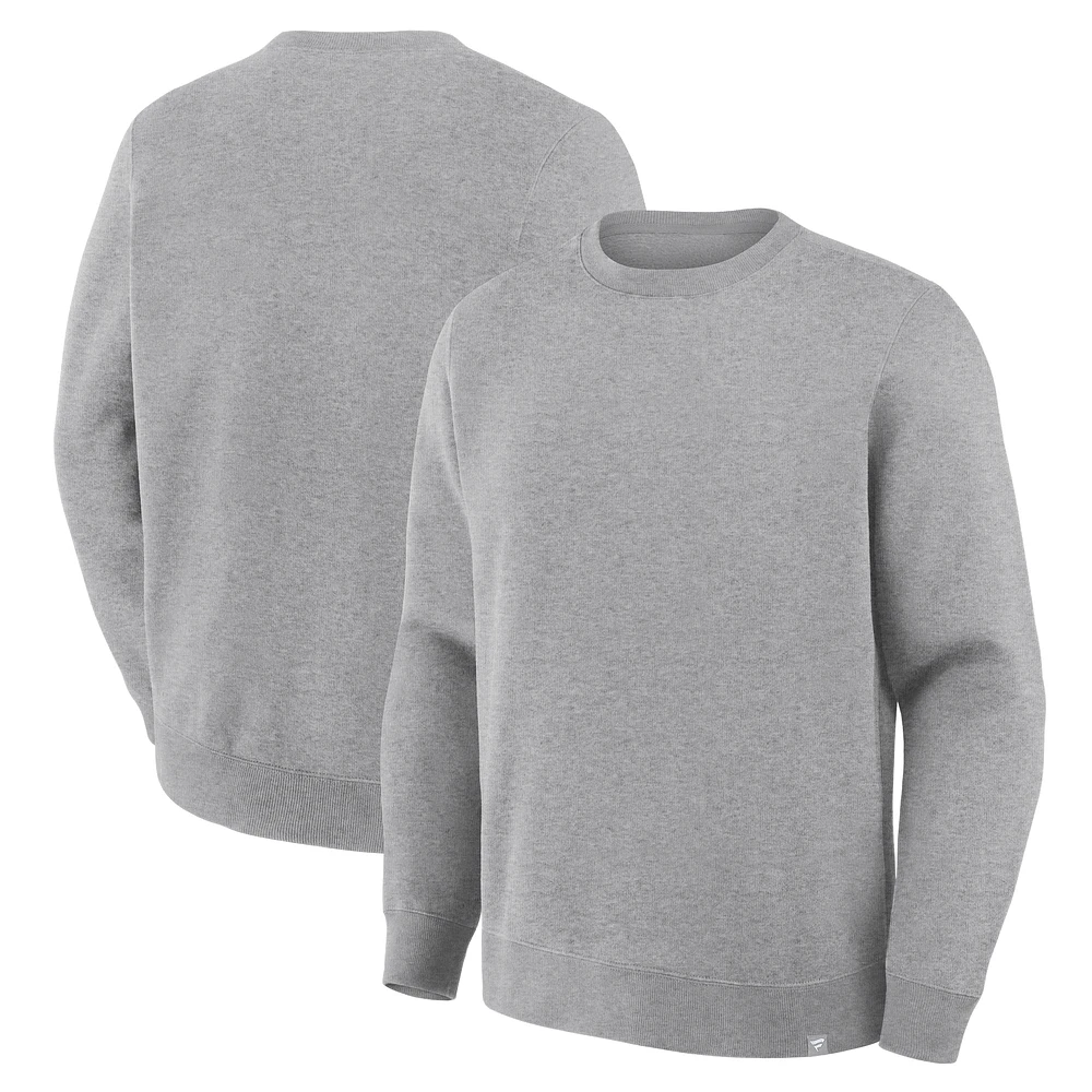Men's Fanatics Corporate Heather Gray Legacy Fleece Crew Sweatshirt