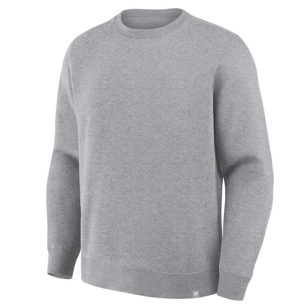 Men's Fanatics Corporate Heather Gray Legacy Fleece Crew Sweatshirt