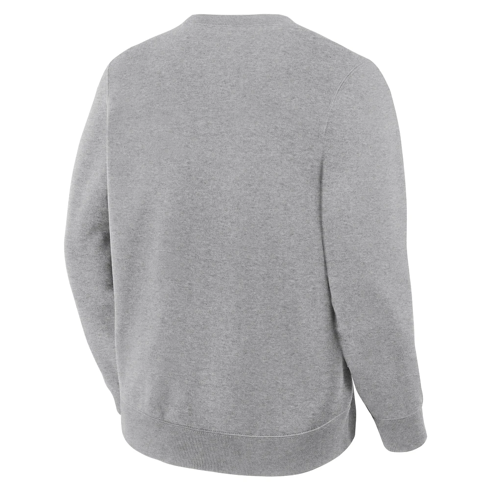 Men's Fanatics Corporate Heather Gray Legacy Fleece Crew Sweatshirt