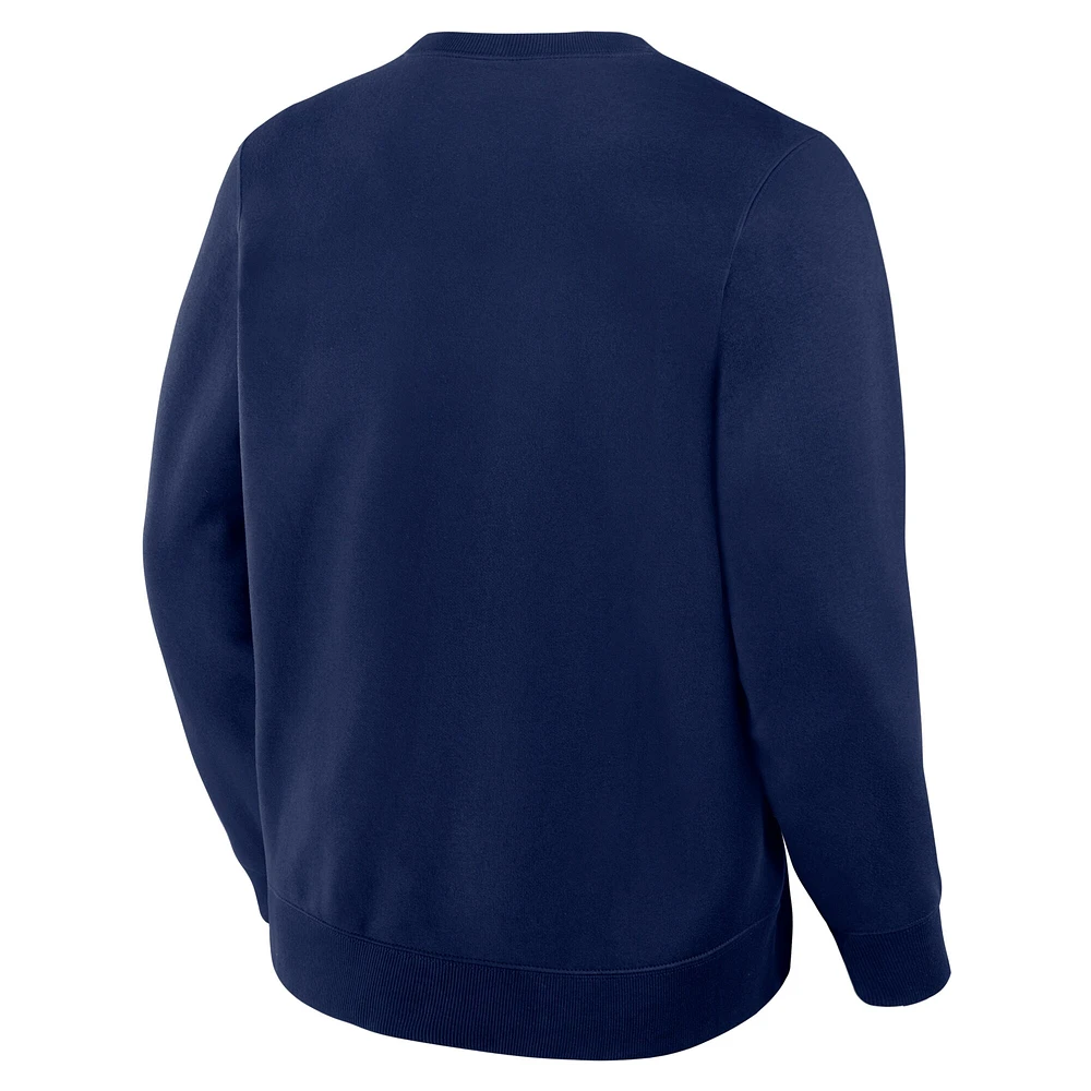 Sweat-shirt ras du cou en polaire bleu marine Legacy de Fanatics Corporate pour homme