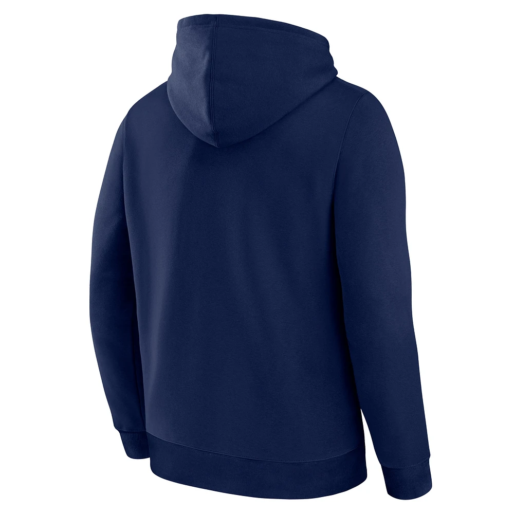 Men's Fanatics Corporate Navy Legacy Fleece Pullover Hoodie