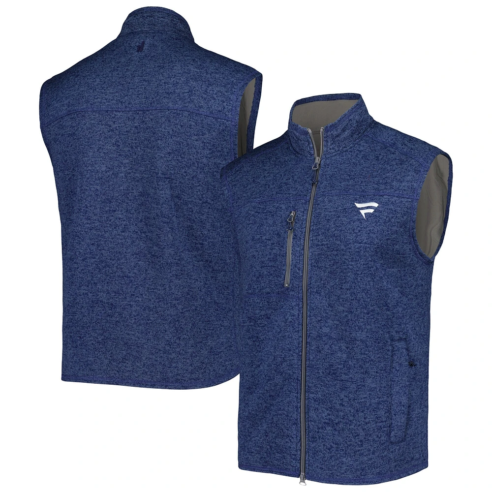 Gilet zippé intégral Johnnie-O Blue Fanatics Corporate Wes pour homme