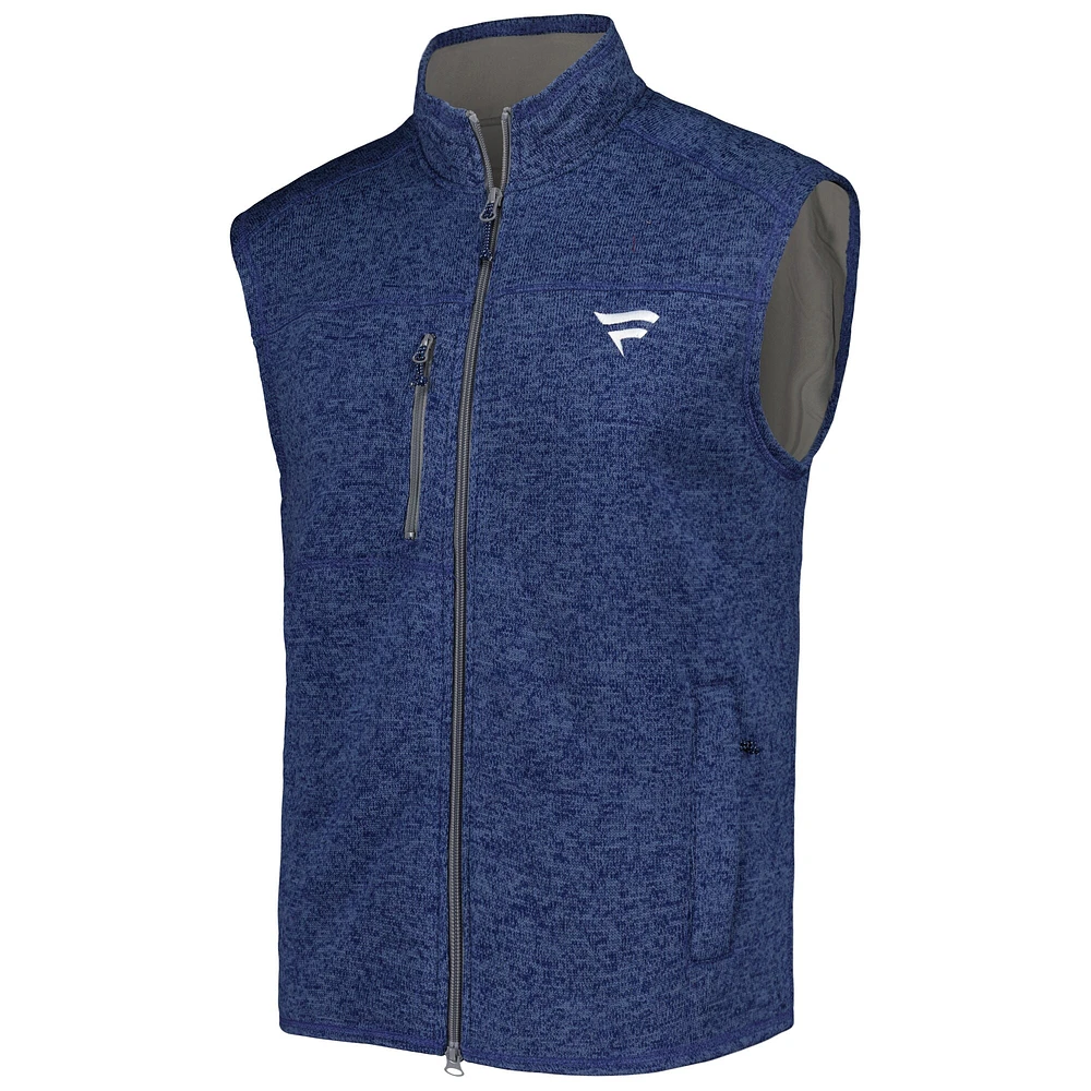 Gilet zippé intégral Johnnie-O Blue Fanatics Corporate Wes pour homme