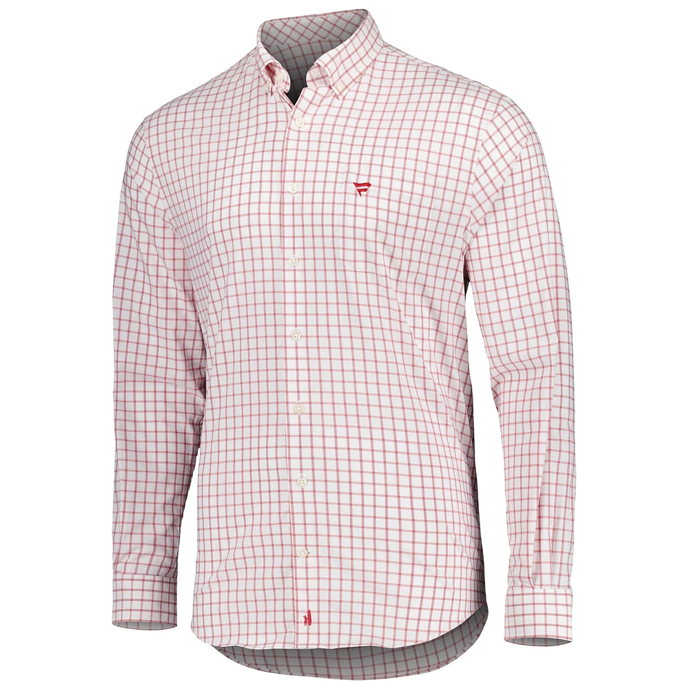 Men's johnnie-O Crimson Fanatics Corporate Signor Button-Up Shirt