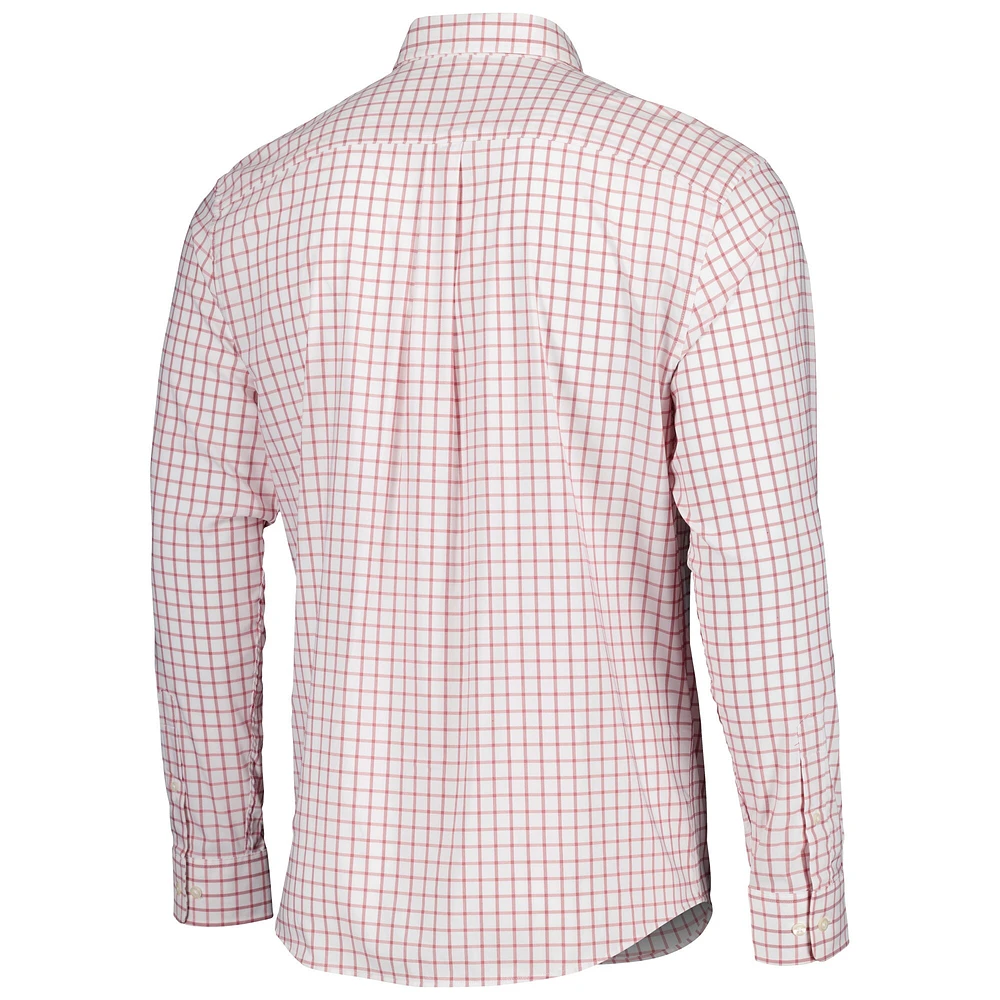 Men's johnnie-O Crimson Fanatics Corporate Signor Button-Up Shirt
