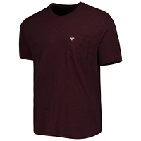 T-shirt pour homme Johnnie-O Heather Maroon Fanatics Corporate Tyler