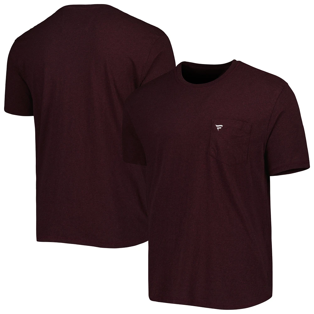 T-shirt pour homme Johnnie-O Heather Maroon Fanatics Corporate Tyler