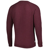 Men's johnnie-O Maroon Fanatics Corporate Pamlico Raglan Pullover Sweatshirt