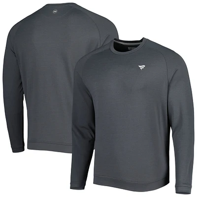 Men's Peter Millar Black Fanatics Corporate Cradle Performance Raglan Pullover Sweatshirt