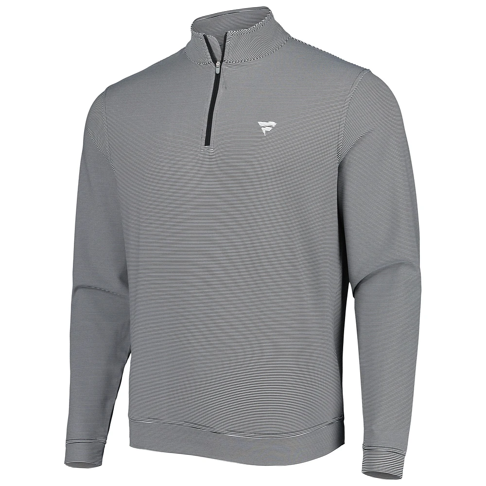 Men's Peter Millar Fanatics Corporate Perth Mini Stripe Performance Quarter-Zip Top
