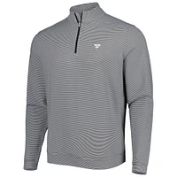 Men's Peter Millar Fanatics Corporate Perth Mini Stripe Performance Quarter-Zip Top